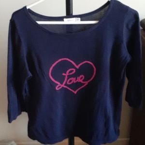 Reitman's Navy Blue 3/4 Sleeve Top - Women's Size XL Petites